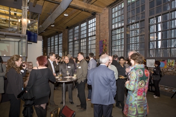 Guests gather at the ceremony