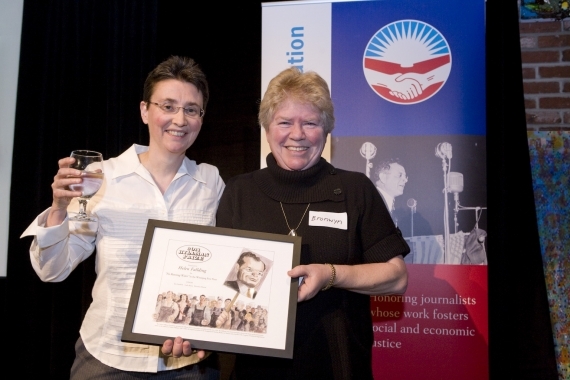 Helen Fallding and Judge Bronwyn Drainie