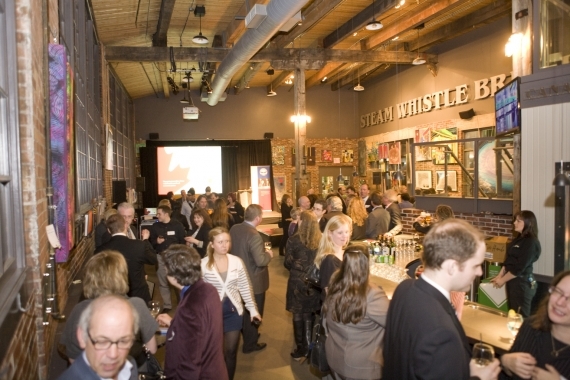 Guests gather at the ceremony